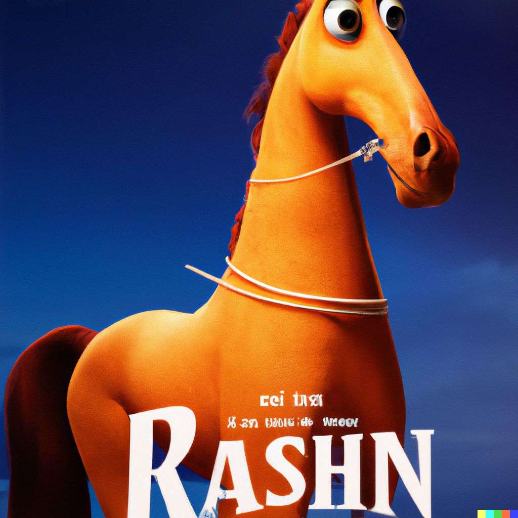 a horse, promotional poster for a Pixar movie